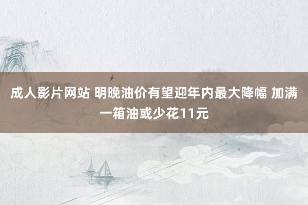 成人影片网站 明晚油价有望迎年内最大降幅 加满一箱油或少花11元