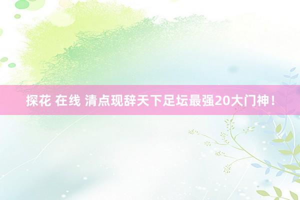 探花 在线 清点现辞天下足坛最强20大门神！