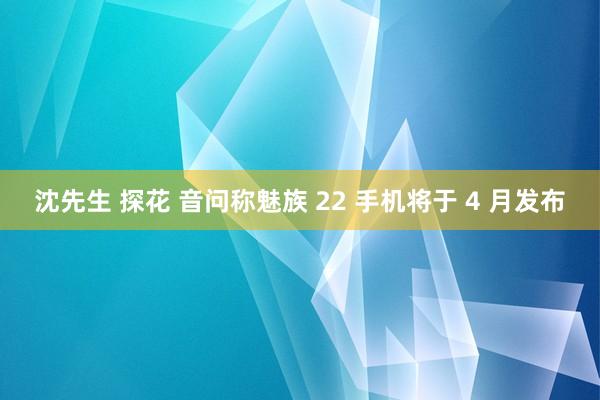 沈先生 探花 音问称魅族 22 手机将于 4 月发布