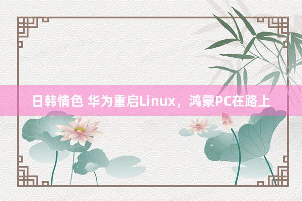 日韩情色 华为重启Linux，鸿蒙PC在路上